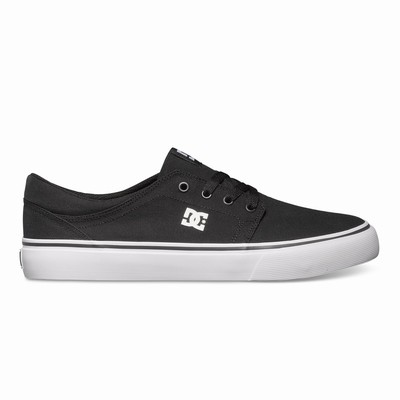 DC Trase Canvas Men's Black/White Sneakers Australia HGD-173